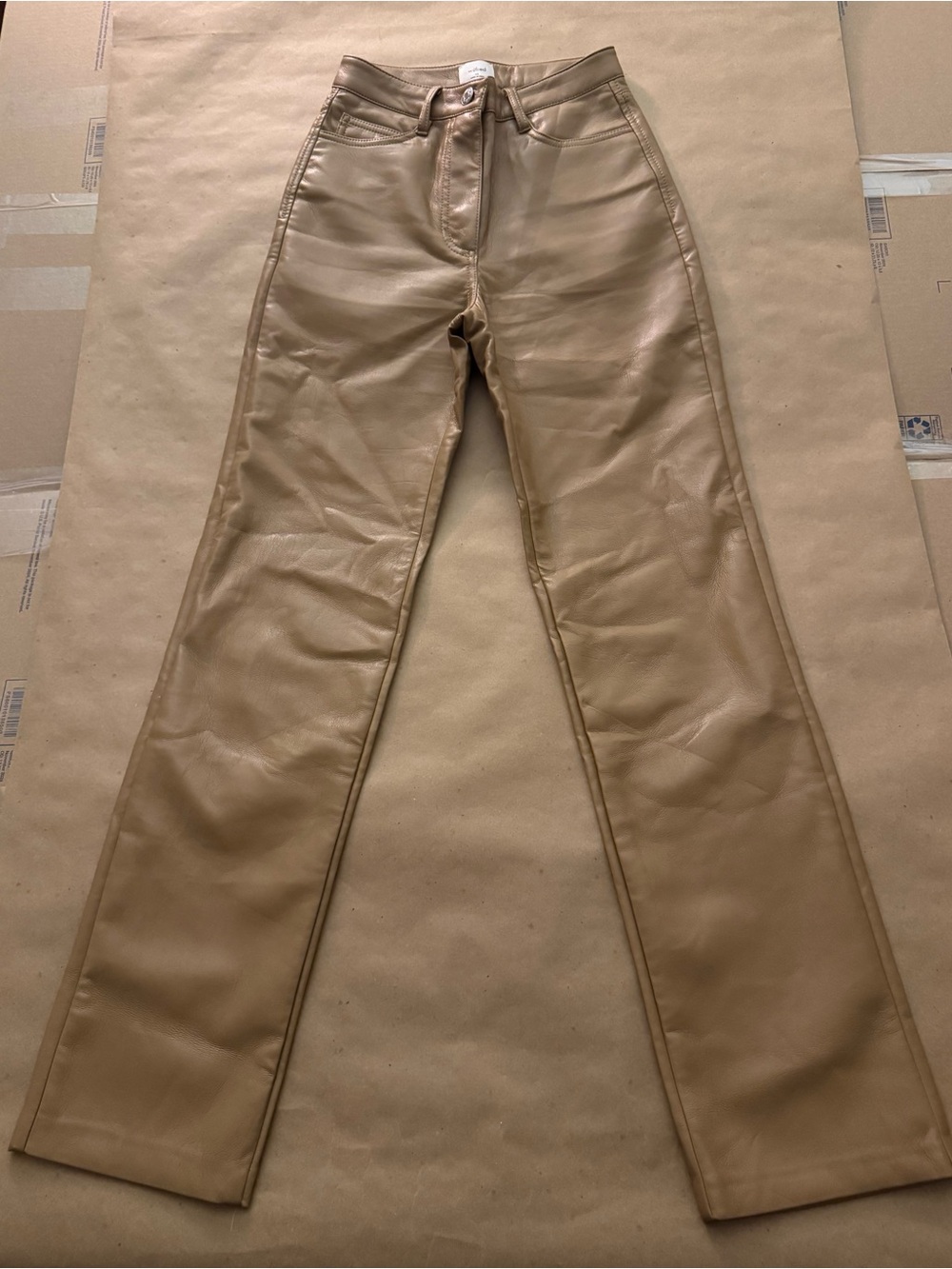 Aritzia Wilfred Melina Vegan Leather Pants Camel Size 00